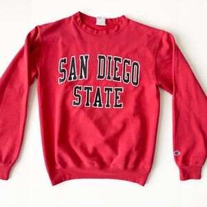 Champion Red San Diego State Crewneck Sweater